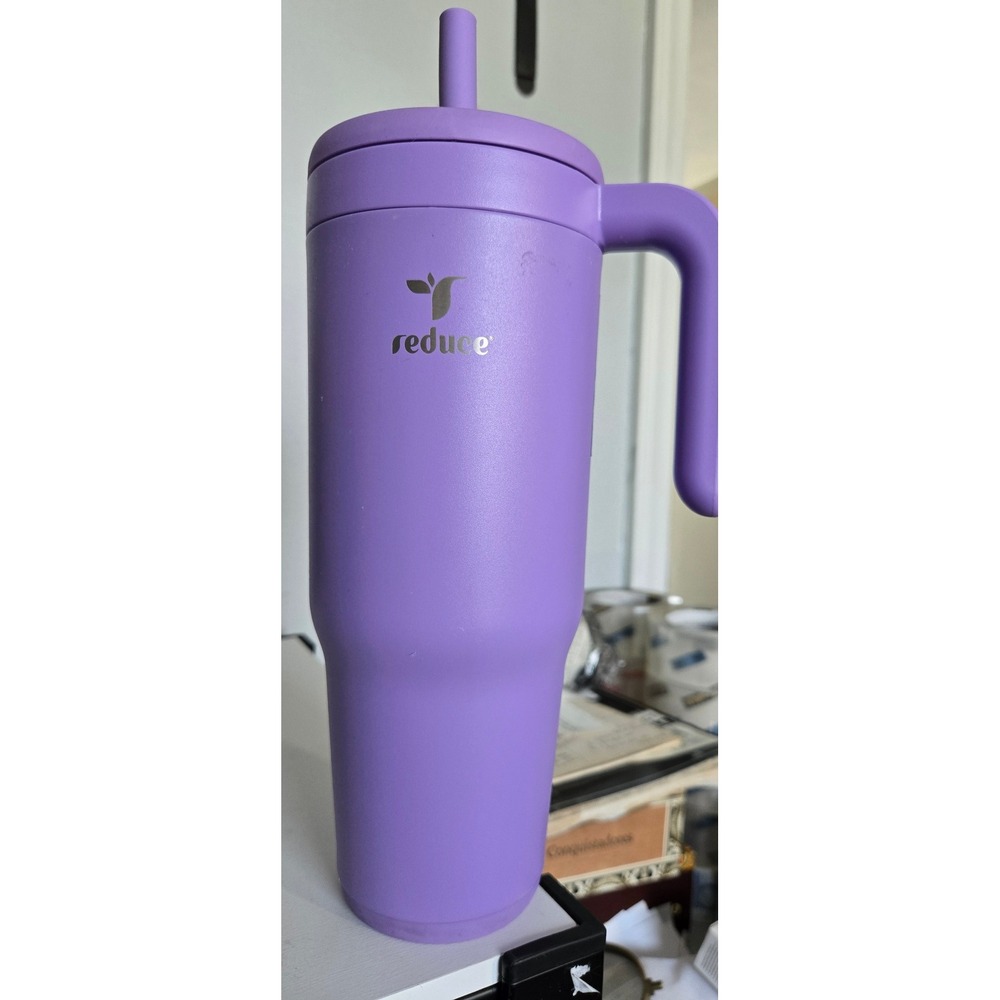 Reduce Chiller 40oz Insulated Stainless Steel Tumbler Purple Matte Handle Lid